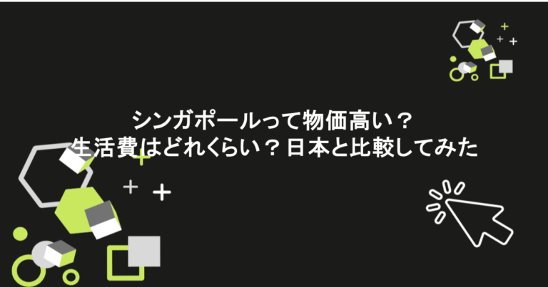 シンガポールって物価高い？生活費はどれくらい？日本と比較してみた